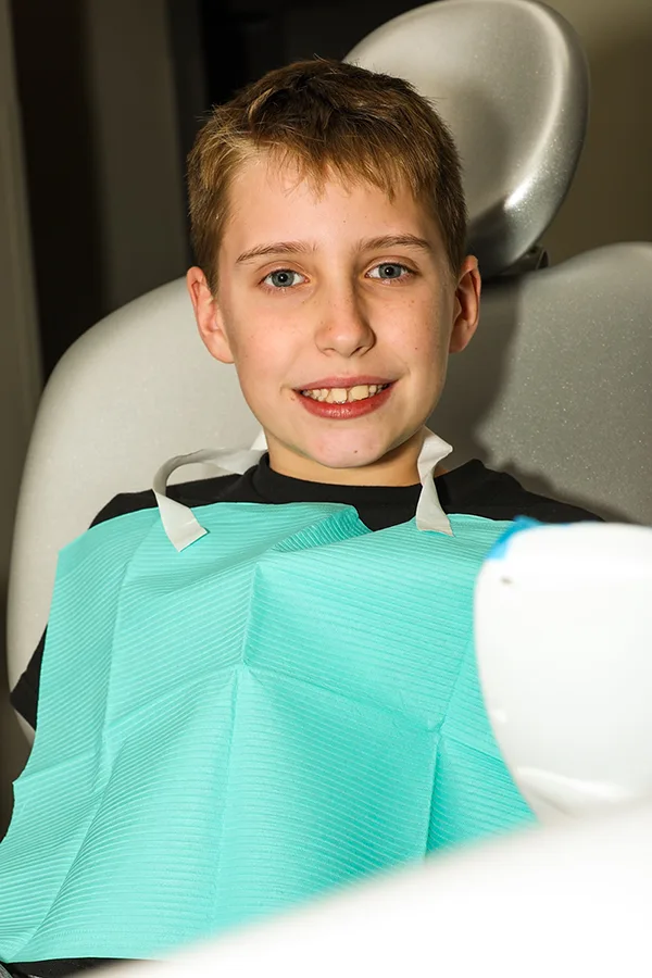 A boy at a dental exam at Shady Spring Dental Care - Shady Spring and Lochgelly, WV